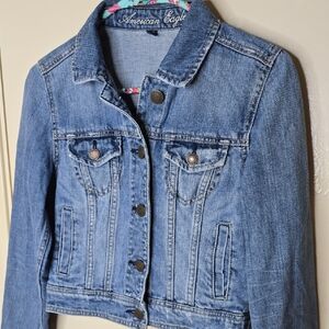 American Eagle Outfitters Classic Truckers Blue Jean Jacket Size SP